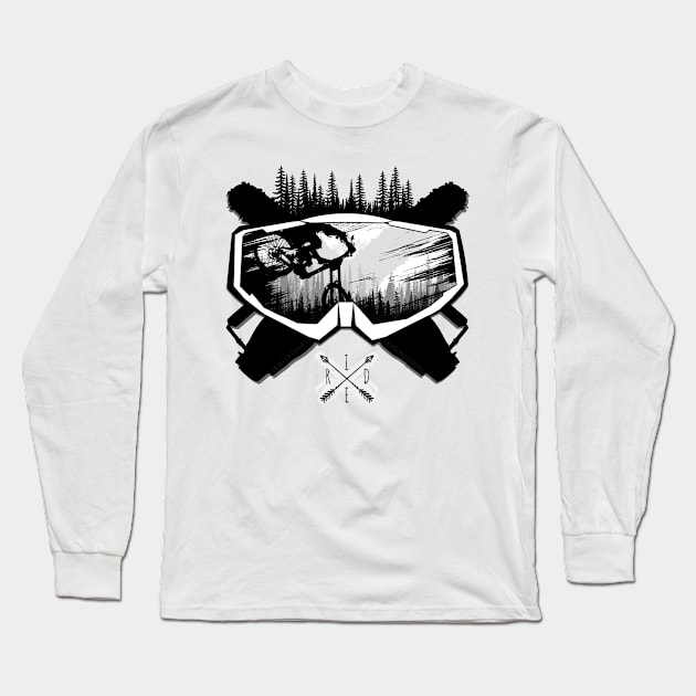 MTB Ride Long Sleeve T-Shirt by Bongonation